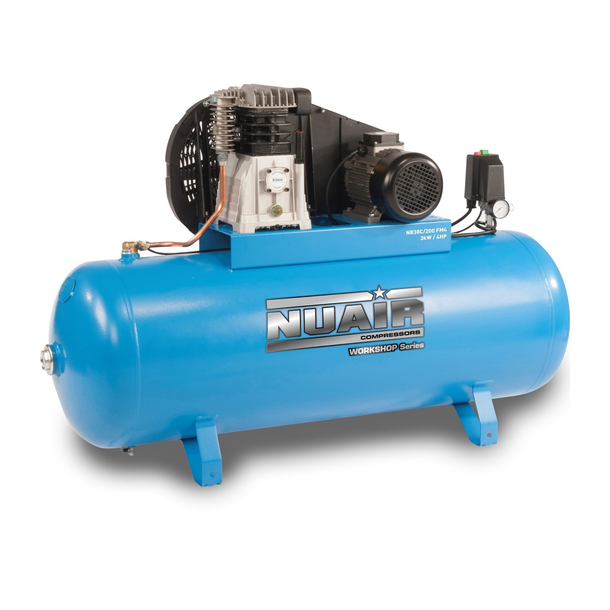 Nuair Pro 200 Litre Direct Drive Air Compressor | 18 CFM | 145 PSI